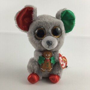 Ty Beanie Boos Mac Holiday Mouse 6" Plush Stuffed Animal Toy Sparkle with TAGS